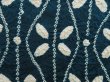 Photo4: 5404T04z500 Vintage Japanese Kimono Silk SHIBORI HAORI  Dark cyan (4)