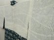 Photo7: 5404T04z500 Vintage Japanese Kimono Silk SHIBORI HAORI  Dark cyan (7)