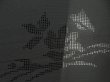 Photo4: 5404T05z290 Vintage Japanese Kimono Silk See through HAORI Flower Black (4)