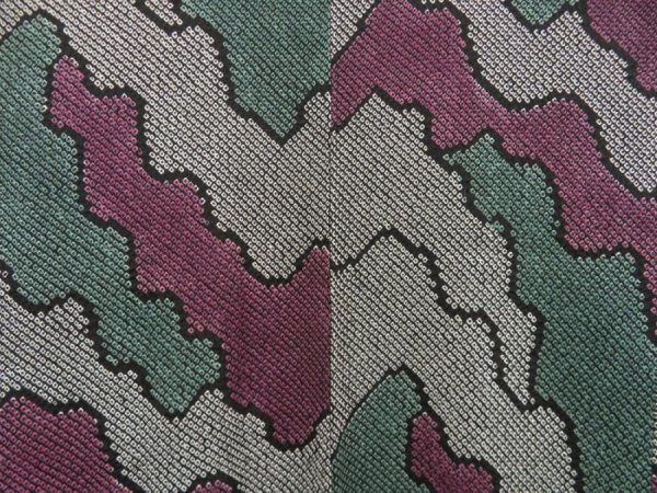 Photo3: 5404T06z490 Vintage Japanese Kimono Silk SHIBORI HAORI  Black (3)