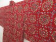Photo2: 5404T08z610 Vintage Japanese Kimono Silk SHIBORI HAORI  Red-Brown (2)