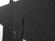 Photo2: 5404T09z300 Vintage Japanese Kimono Silk See through HAORI Flower Black (2)