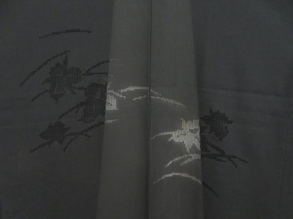 Photo3: 5404T09z300 Vintage Japanese Kimono Silk See through HAORI Flower Black (3)