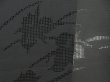 Photo4: 5404T09z300 Vintage Japanese Kimono Silk See through HAORI Flower Black (4)