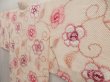 Photo2: 5404T10z650 Vintage Japanese Kimono Silk SHIBORI HAORI Flower Off-white (2)