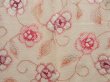 Photo3: 5404T10z650 Vintage Japanese Kimono Silk SHIBORI HAORI Flower Off-white (3)