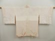 Photo7: 5404T10z650 Vintage Japanese Kimono Silk SHIBORI HAORI Flower Off-white (7)