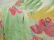 Photo2: 5404T11z1030 Vintage Japanese Kimono Silk FURISODE Royal cart Light green (2)