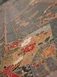 Photo4: 2B04z90  Japanese Kimono Silk  FABRIC Phoenix Gray 68.5x15.0 (4)