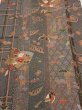 Photo1: 2B05z90  Japanese Kimono Silk  FABRIC Phoenix Gray 68.5x15.0 (1)