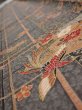 Photo4: 2B08z40  Japanese Kimono Silk  FABRIC Phoenix Gray 59.1x7.5 (4)