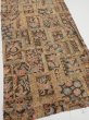 Photo2: 2B01z60  Japanese Kimono Silk  FABRIC Bird Dark brown 39.8x14.6 (2)