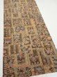 Photo2: 2B06z90  Japanese Kimono Silk  FABRIC Bird Dark brown 65.4x14.8 (2)