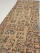 Photo3: 2B06z90  Japanese Kimono Silk  FABRIC Bird Dark brown 65.4x14.8 (3)
