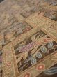 Photo4: 2B06z90  Japanese Kimono Silk  FABRIC Bird Dark brown 65.4x14.8 (4)