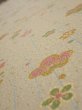 Photo4: 2B03z90  Japanese Kimono Silk  FABRIC Plum blossom Soft olive 66.5x15.0 (4)