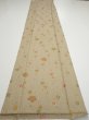 Photo5: 2B03z90  Japanese Kimono Silk  FABRIC Plum blossom Soft olive 66.5x15.0 (5)