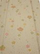 Photo1: 2B05z90  Japanese Kimono Silk  FABRIC Plum blossom Soft olive 66.5x15.0 (1)