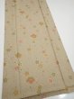 Photo2: 2B06z90  Japanese Kimono Silk  FABRIC Plum blossom Soft olive 66.9x15.0 (2)