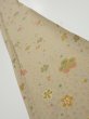 Photo1: 2B07z50  Japanese Kimono Silk  FABRIC Plum blossom Soft olive 61.0x7.3 (1)