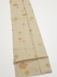 Photo2: 2B09z60  Japanese Kimono Silk  FABRIC Plum blossom Soft olive 87.4x7.5 (2)