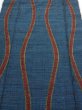 Photo1: 2A06z80  Japanese Kimono Silk TSUMUGI FABRIC Tatewaku Dark cyan 61.8x14.8 (1)