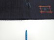 Photo7: 1H01z50  Japanese Kimono Silk TSUMUGI FABRIC Swallow  Navy-Black 41.7x14.2 (7)