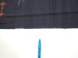 Photo7: 1H03z80  Japanese Kimono Silk TSUMUGI FABRIC Swallow  Navy-Black 64.6x14.2 (7)