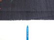 Photo6: 1H05z80  Japanese Kimono Silk TSUMUGI FABRIC Swallow  Navy-Black 65.0x14.2 (6)