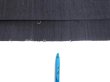 Photo6: 1H06z80  Japanese Kimono Silk TSUMUGI FABRIC Swallow  Navy-Black 64.6x14.2 (6)