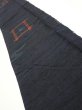 Photo1: 1H08z40  Japanese Kimono Silk TSUMUGI FABRIC Swallow  Navy-Black 57.5x7.5 (1)