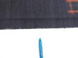 Photo5: 1H09z50  Japanese Kimono Silk TSUMUGI FABRIC Swallow  Navy-Black 80.7x6.7 (5)