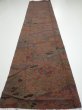 Photo5: 1H04z90  Japanese Kimono Silk  FABRIC Garden Brown-Gray 61.8x14.4 (5)