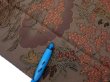 Photo6: 1H06z90  Japanese Kimono Silk  FABRIC Garden Brown-Gray 62.2x14.4 (6)