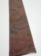 Photo2: 1H07z40  Japanese Kimono Silk  FABRIC Garden Brown-Gray 57.1x7.3 (2)