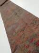 Photo1: 1H09z60  Japanese Kimono Silk  FABRIC Garden Brown-Gray 77.2x7.1 (1)