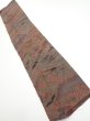 Photo1: 1H10z30  Japanese Kimono Silk  FABRIC Garden Brown-Gray 35.0x6.9 (1)