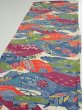 Photo3: 1H01z80  Japanese Kimono Crepe Silk  FABRIC Scenery Off-white 59.1x14.2 (3)