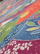 Photo4: 1H01z80  Japanese Kimono Crepe Silk  FABRIC Scenery Off-white 59.1x14.2 (4)