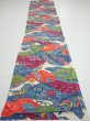 Photo5: 1H01z80  Japanese Kimono Crepe Silk  FABRIC Scenery Off-white 59.1x14.2 (5)