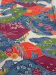 Photo1: 1H02z80  Japanese Kimono Crepe Silk  FABRIC Scenery Off-white 59.8x14.0 (1)