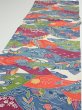 Photo3: 1H03z90  Japanese Kimono Crepe Silk  FABRIC Scenery Off-white 61.0x13.6 (3)
