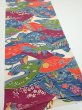 Photo2: 1H04z90  Japanese Kimono Crepe Silk  FABRIC Scenery Off-white 62.2x13.8 (2)