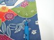 Photo6: 1H04z90  Japanese Kimono Crepe Silk  FABRIC Scenery Off-white 62.2x13.8 (6)