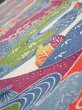 Photo4: 1H08z50  Japanese Kimono Crepe Silk  FABRIC Scenery Off-white 55.9x7.1 (4)