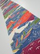 Photo1: 1H09z60  Japanese Kimono Crepe Silk  FABRIC Scenery Off-white 77.2x6.3 (1)