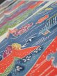 Photo4: 1H09z60  Japanese Kimono Crepe Silk  FABRIC Scenery Off-white 77.2x6.3 (4)