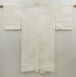 Photo1: 5405T01z510  Japanese Kimono Synthetic JUBAN Peony Off-white (1)