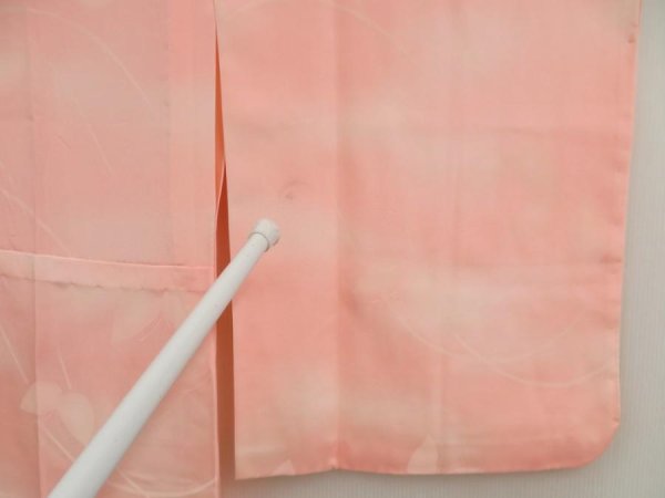 Photo5: 5405T02z360 Vintage Japanese Kimono Silk JUBAN Butterfly Pink (5)