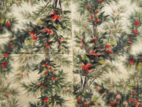 Photo3: 5405T03z390 Vintage Japanese Kimono Silk MEISEN HAORI Tree Sand beige (3)